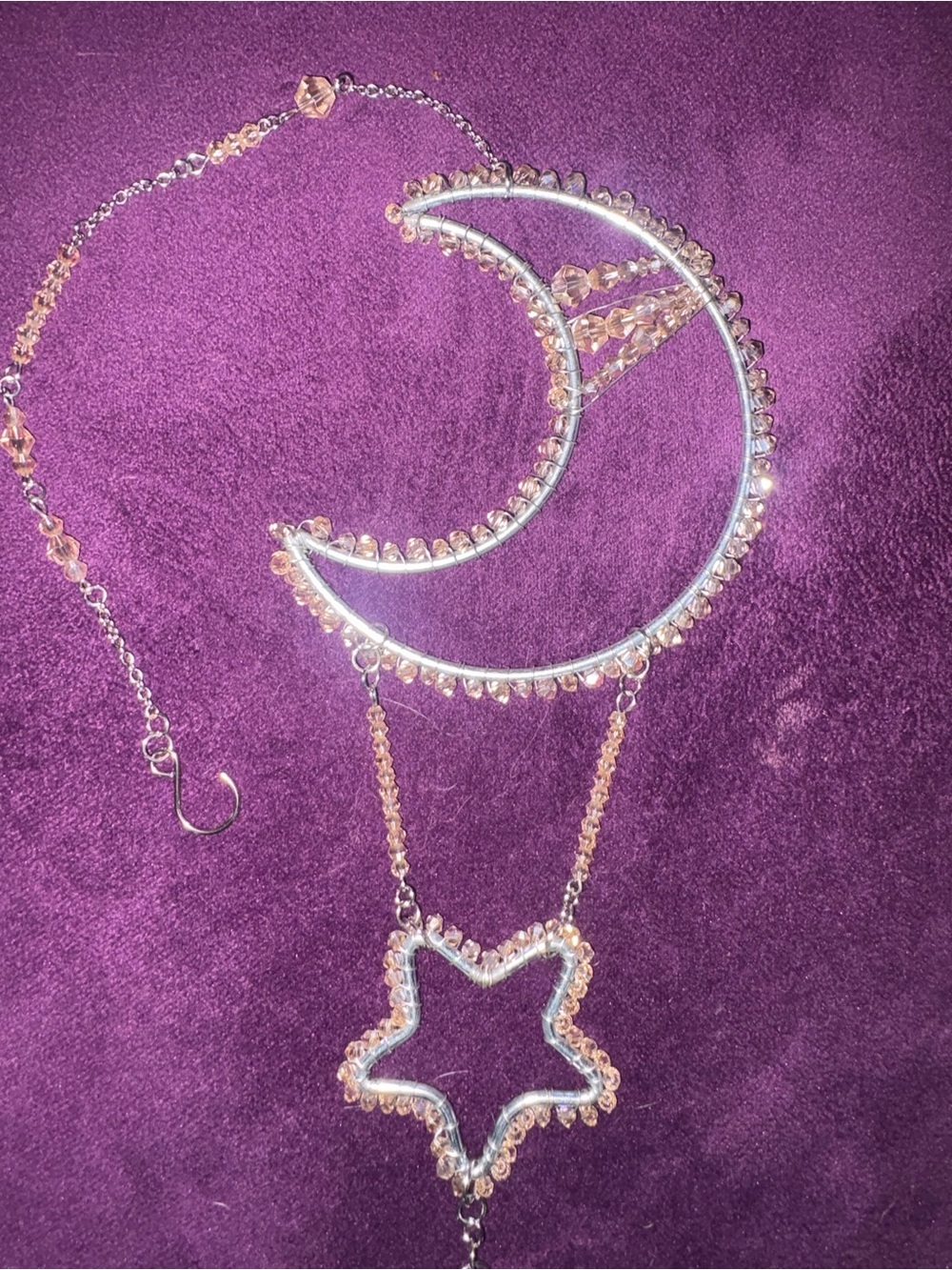 Crescent Moon Champagne SunCatcher - Picture 8 of 9